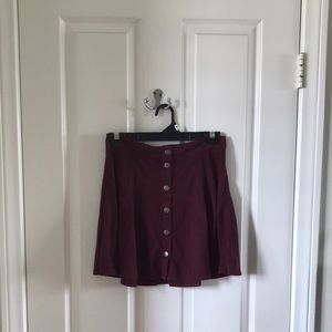 Full Tilt Suede Red Skirt